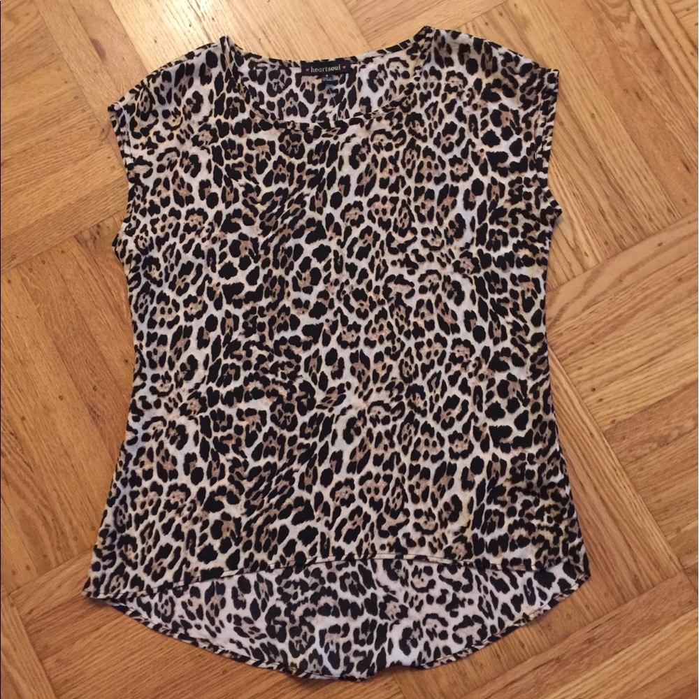 Cheetah Blouse sleeveless short sleeve soft sexy